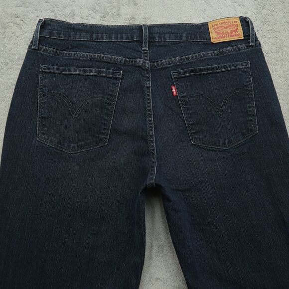 Levi's 505 Jeans Womens Size 14 Blue High-Rise Straight Denim 31" Inseam Stretch - Picture 15 of 16